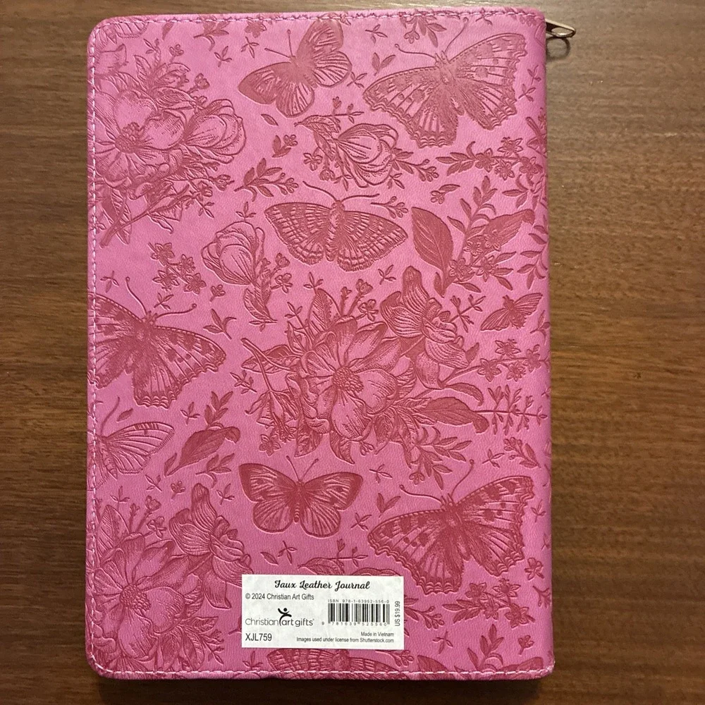He Who Promised Is Faithful Faux Leather Lined Page Journal W/ Zipper READ DESC